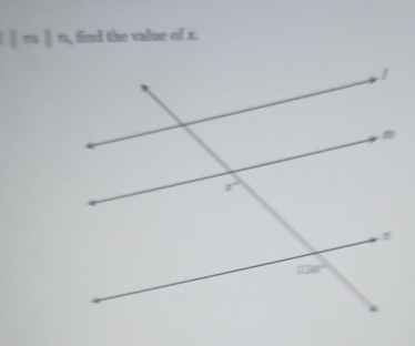 11m1n , find the value of x.