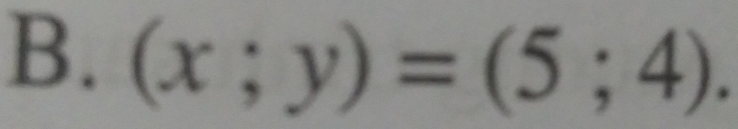 (x;y)=(5;4).