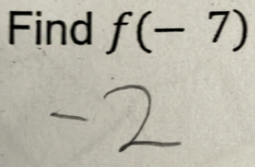 Find f(-7)