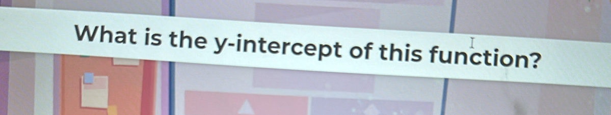 What is the y-intercept of this function?