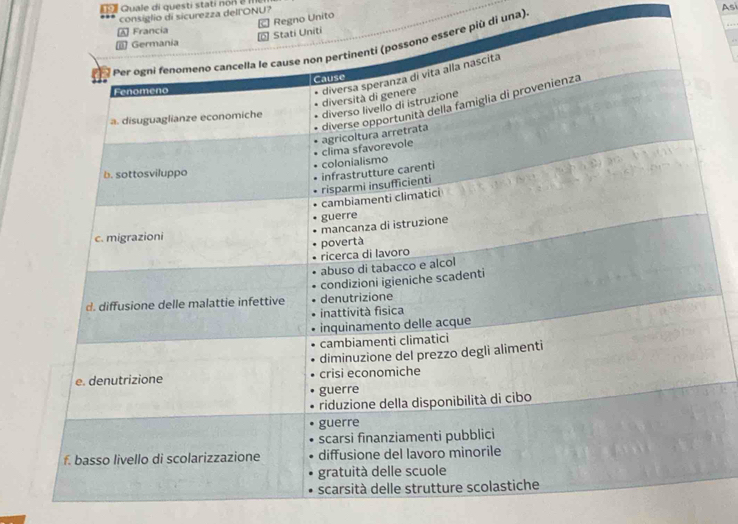 Quale di questi stati non a 
consiglio di sicurezza dell'ONU?
Asi
← Regno Unito
più di una)