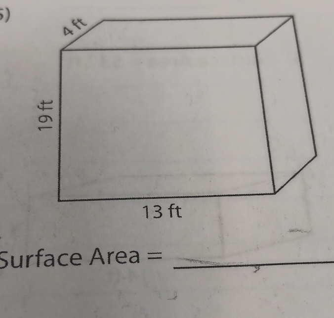 Surface Area =_