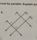 must be parallel. Explain yo 
4.
D