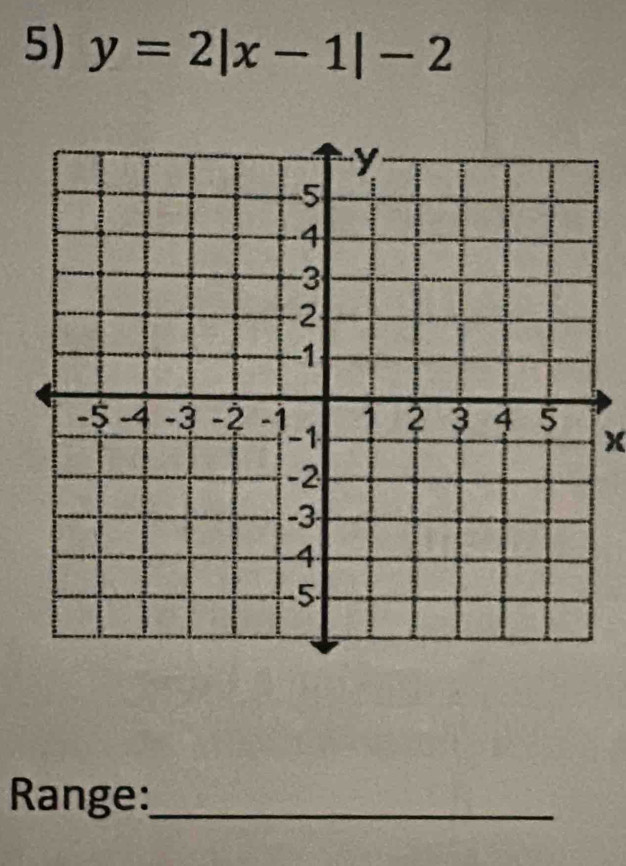 y=2|x-1|-2
Range:_