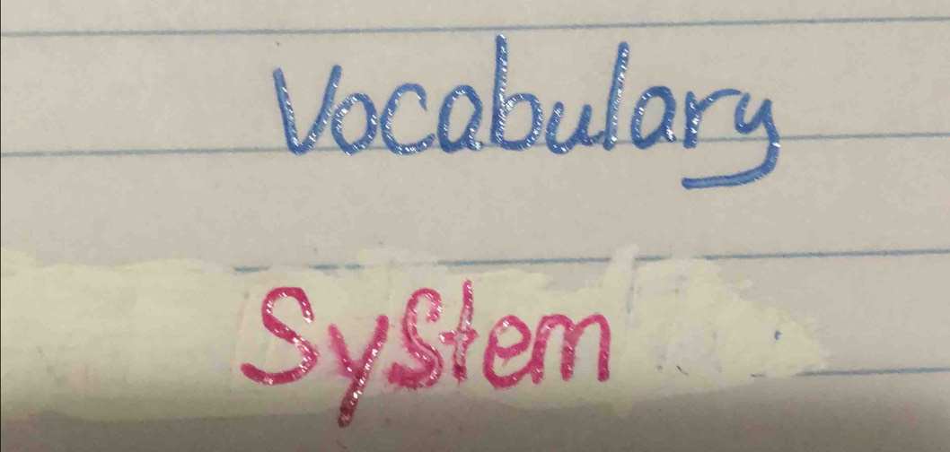 vocabulary 
System