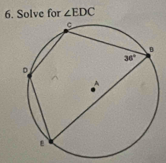 Solve for ∠ EDC