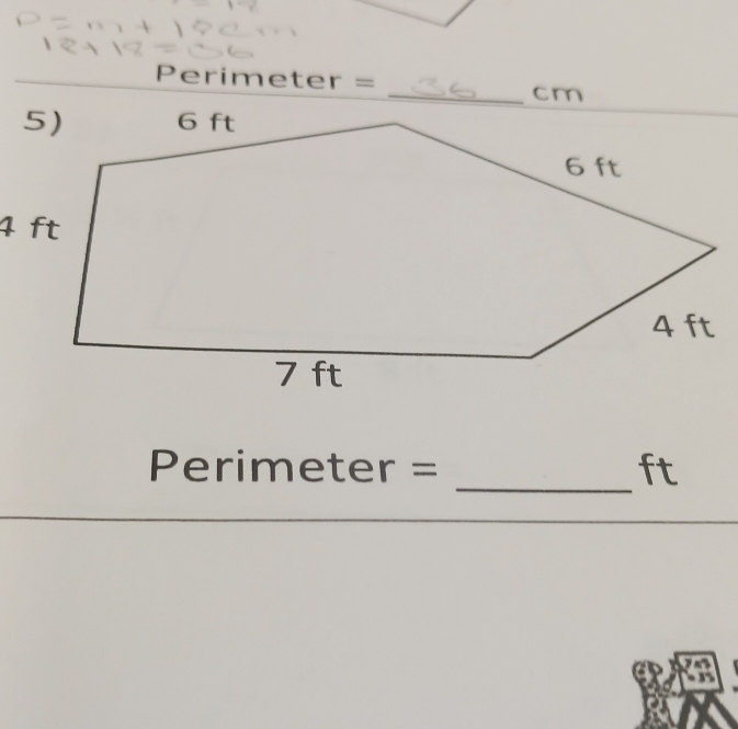 Perimeter =
_
Perimeter = ft