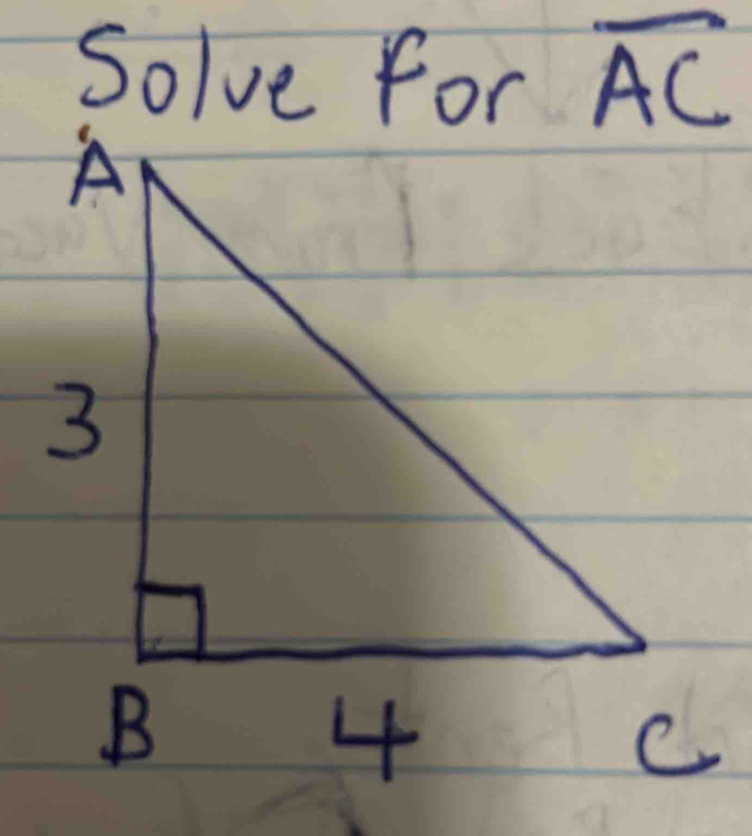 Solve for overline AC