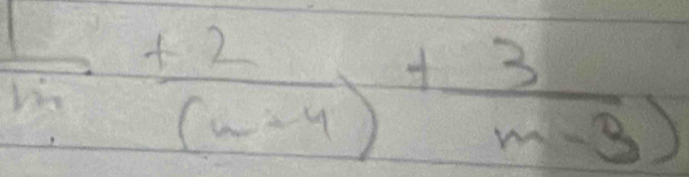  1/m + 2/(m-4) + 3/m-3 