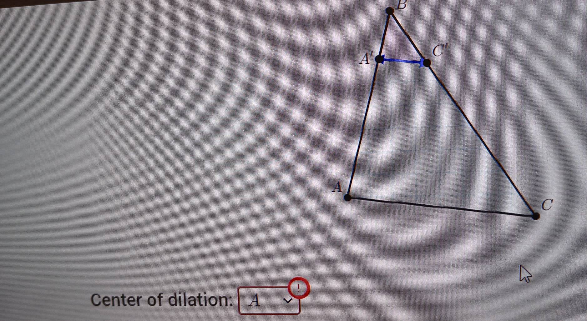 Center of dilation: A