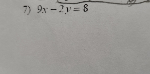 9x-2y=8