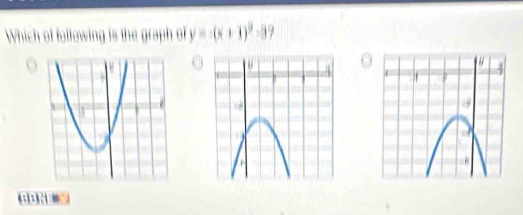 Which of following is the graph of y=-(x+1)^2-8