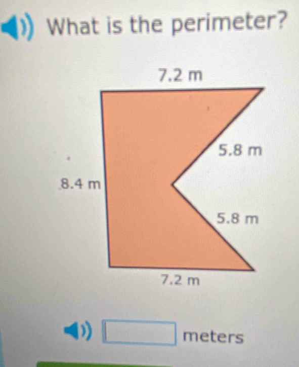 What is the perimeter?
(-frac ,)
-1 meters