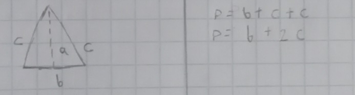 P=b+c+c
p=6+2c