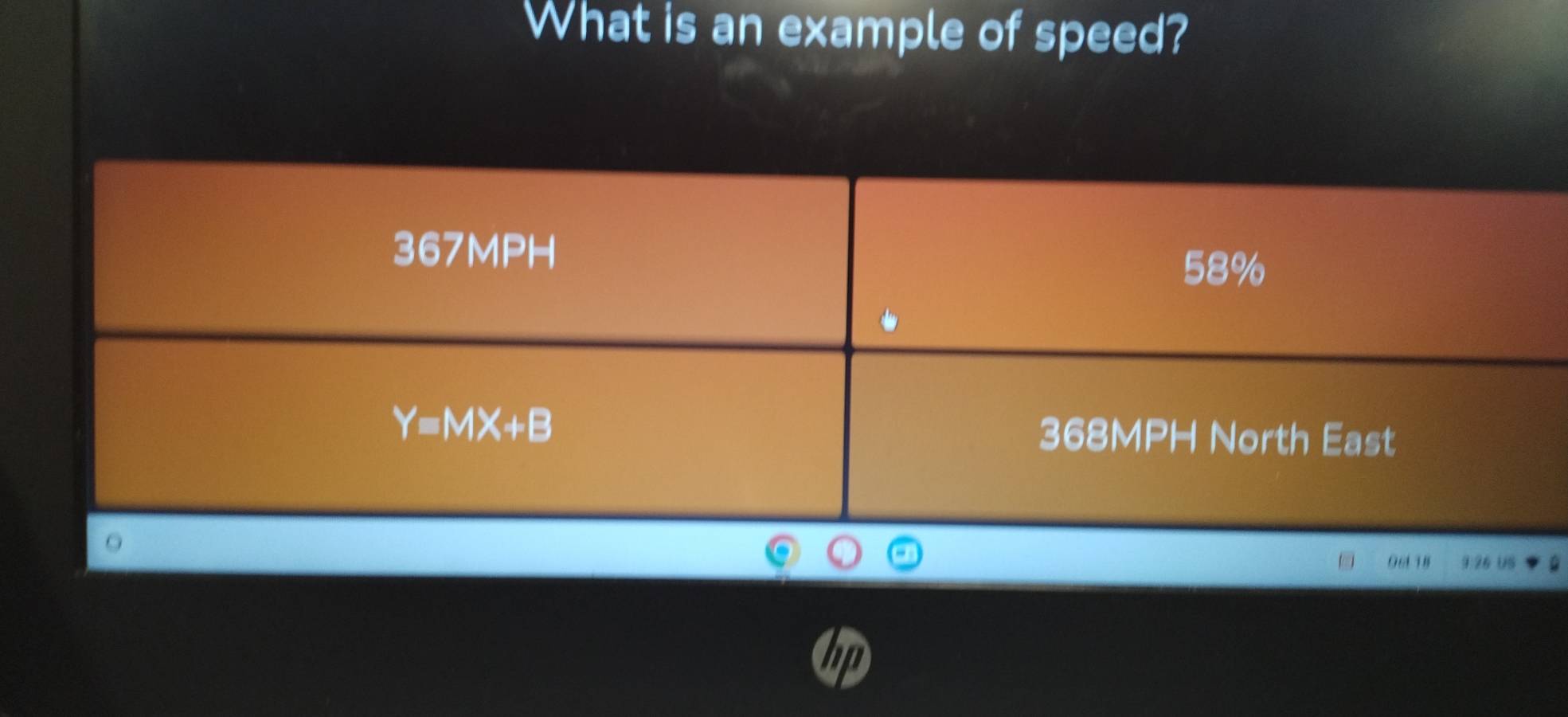 What is an example of speed?
06 18 9:26 US