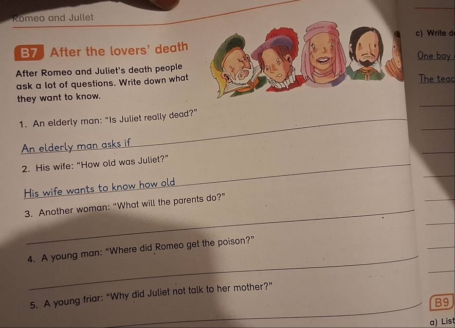 GelöstRomeo and Jullet c) Write d B7 After the lovers'