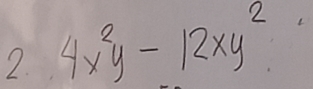 4x^2y-12xy^2