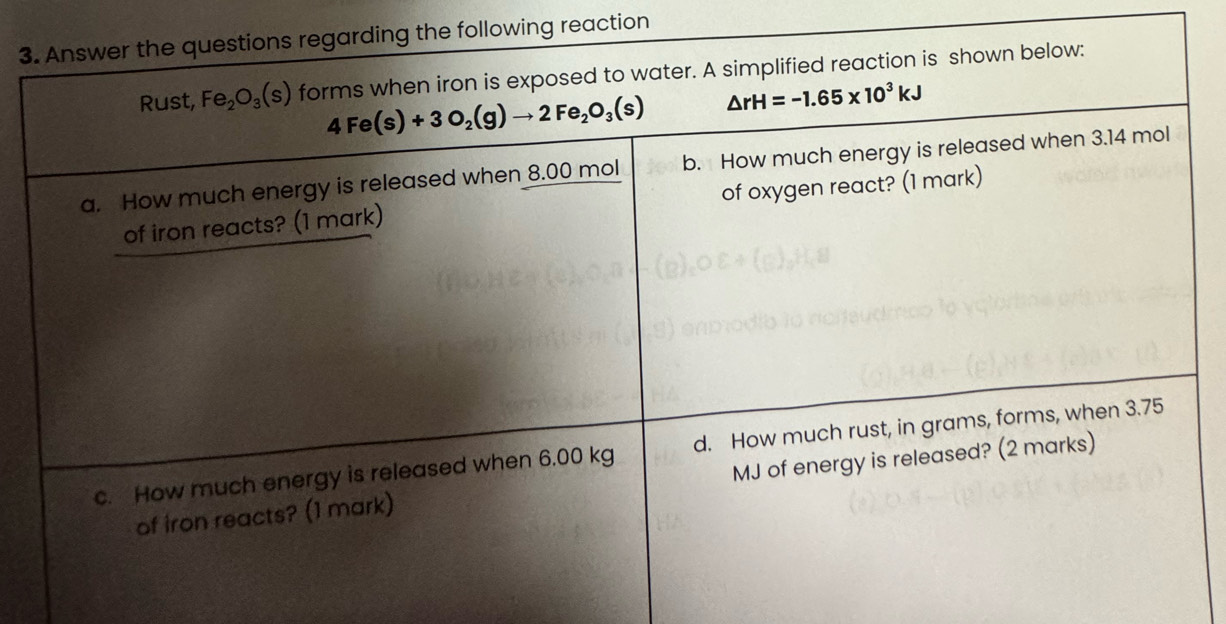 3following reaction