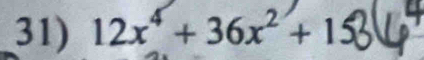 12x³ + 36x² + 15