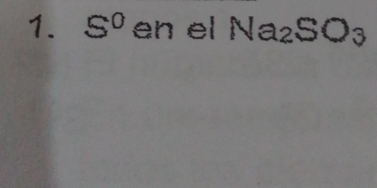 5^0 en el Na _2SO_3