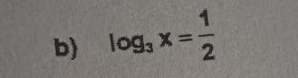 log _3x= 1/2 