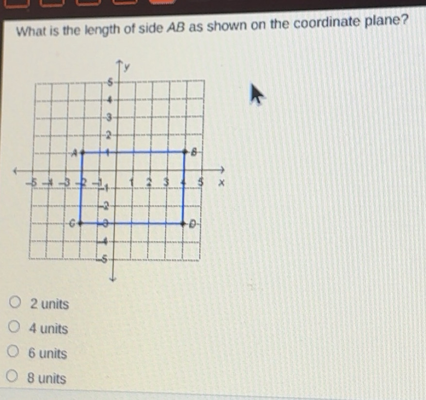 Risolto:What is the length of side AB as shown on the coordinate plane ...