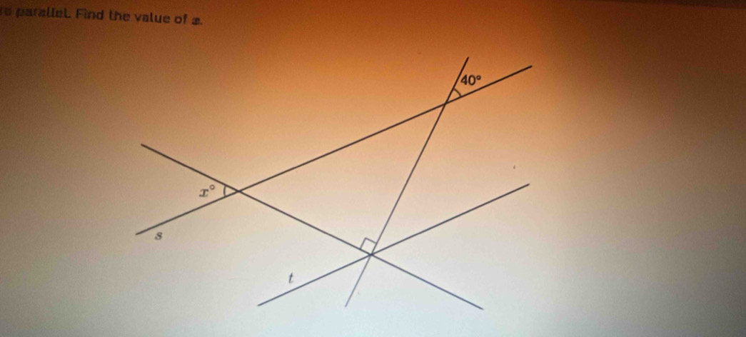 parallel. Find the value of 2.