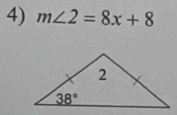 m∠ 2=8x+8