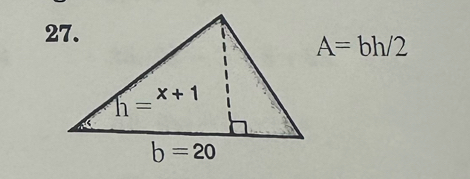 A=bh/2