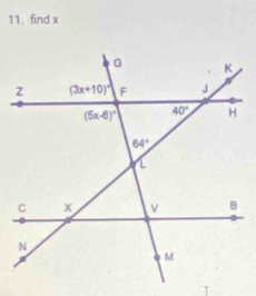 find x