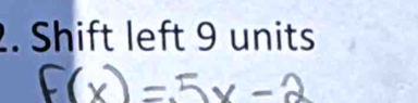 Shift left 9 units