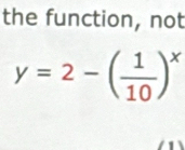 the function, not
y=2-( 1/10 )^x