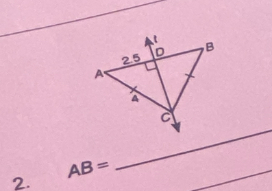 AB=
2. 
_