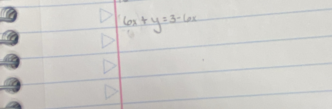 6x+y=3-6x