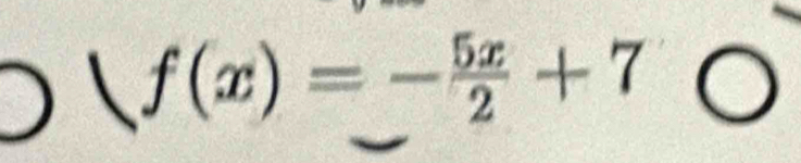 f(x)=- 5x/2 +7