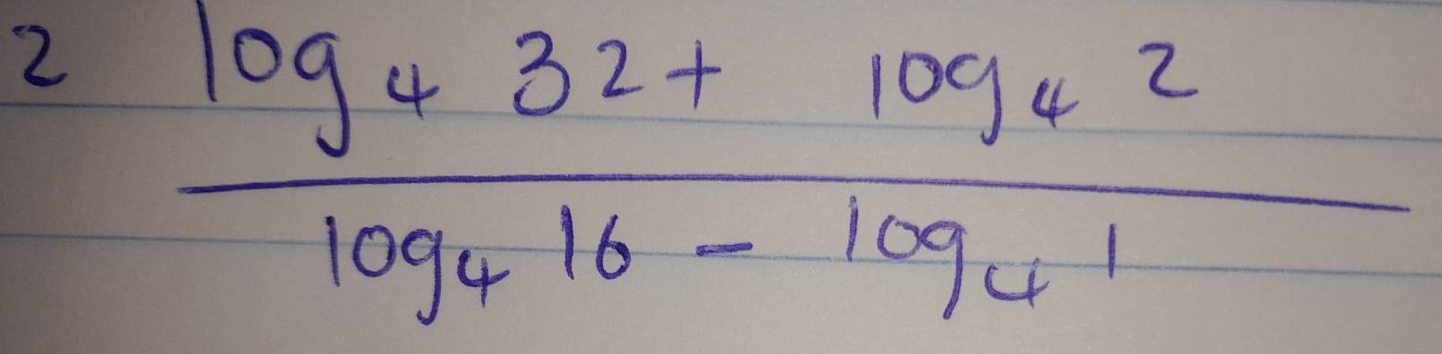 2 frac log _432+log _42log _416-log _41