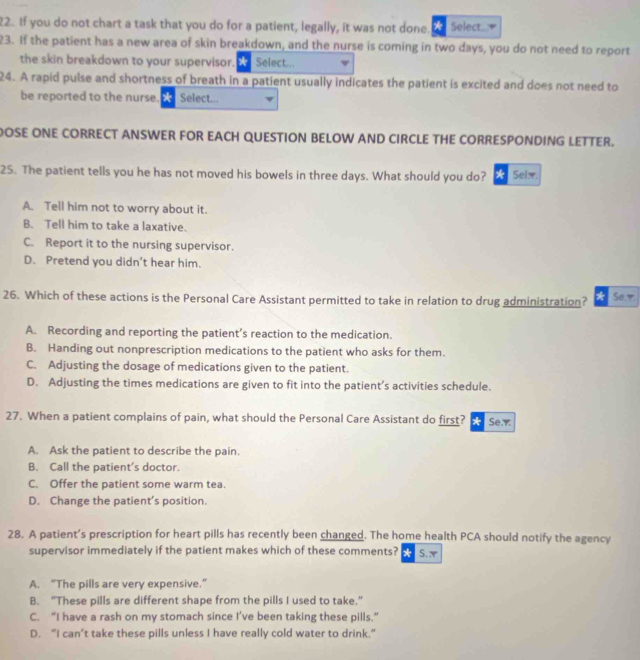 Solved: If you do not chart a task that you do for a patient, legally ...