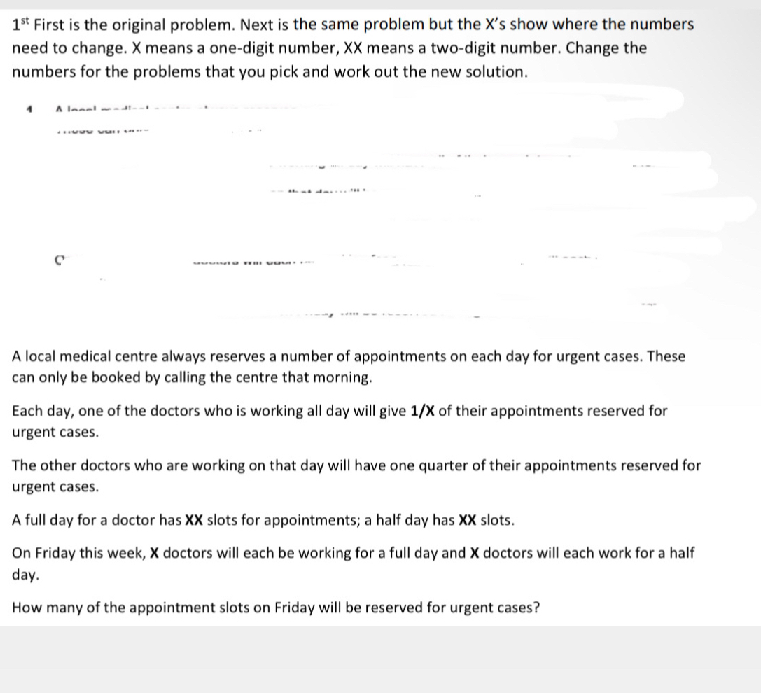 Solved: 1^(st) First is the original problem. Next is the same problem ...