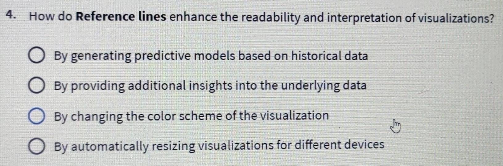Solved: How do Reference lines enhance the readability and ...