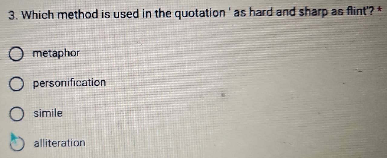 Solved: Which method is used in the quotation ' as hard and sharp as ...