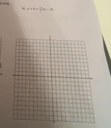 ll work. 
b) y+4= (-5)/2 (x-3)