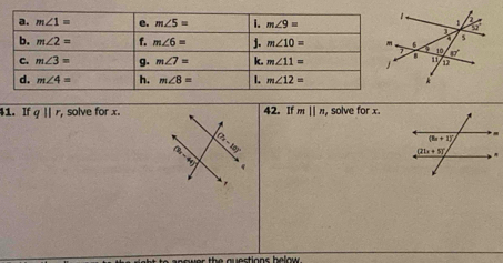 q||r , solve for x.42. If m|m|| , solve for x