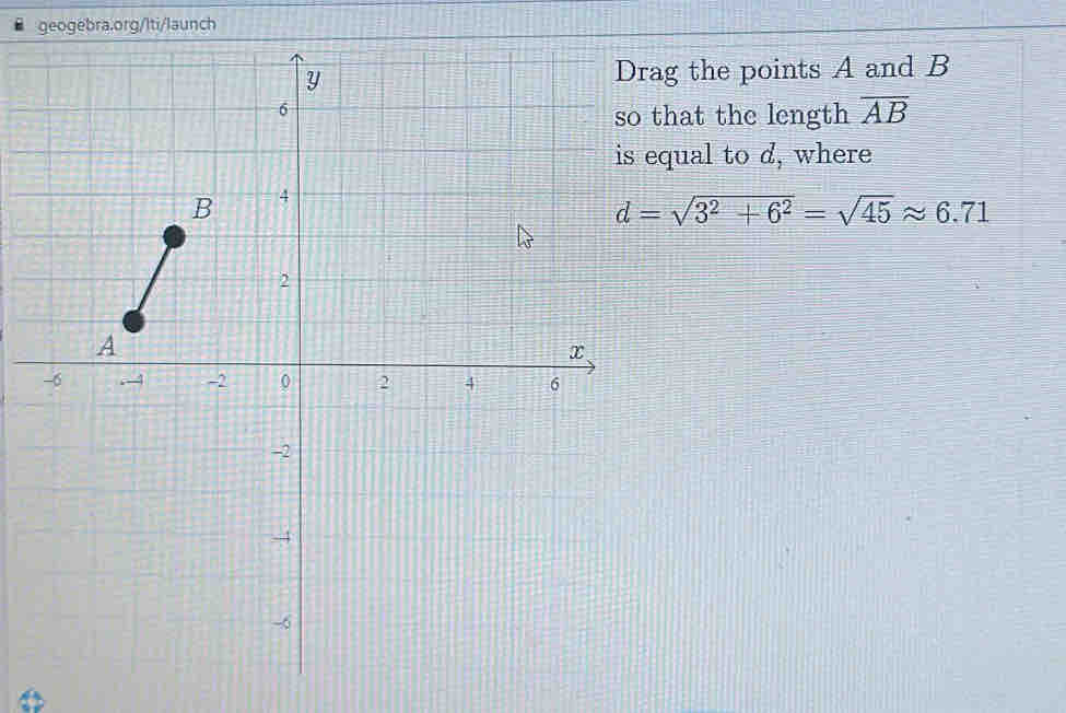 Solved: the points A and B hat the length overline AB qual to d, where ...