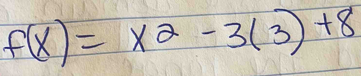 f(x)=x^2-3(3)+8