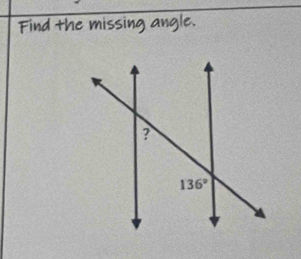 Find the missing angle.