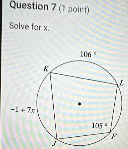 Solve for x.
j