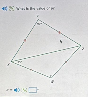 What is the value of a?
a=phi ) □°