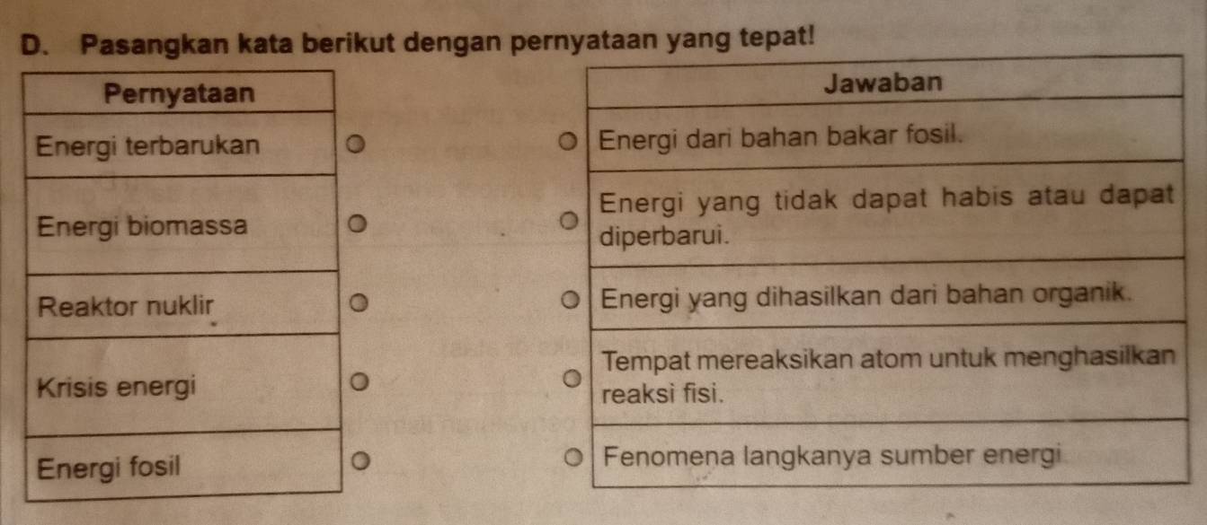 Pasangkan kata berikut dengan peg tepat!