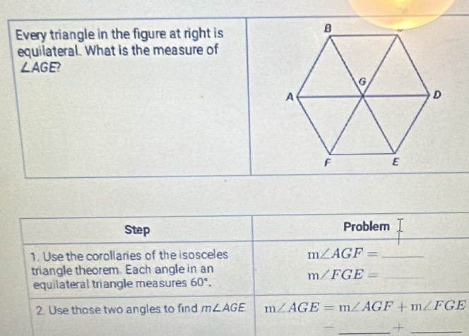 Solved: Every triangle in the figure at right is equilateral. What is ...