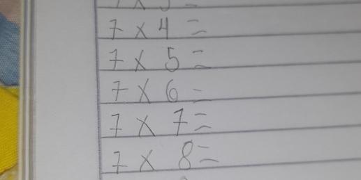 1△ J=
7* 4=
7* 5=
7* 6=
7* 7=
7* 8=